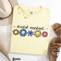 Dental Assistant Shirt Dental Assisting Tee RDA T Shirt Dentist Office Spring Flowers Happy Face Graduation Gift Graphic Tee – Warm & Stylish · Great Gift For Fans