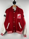 Vintage 90s Cooper Collegiate Indiana Hoosiers Red Wool Leather Varsity Jacket M Graphic Tee – Warm & Stylish · High-Quality Print