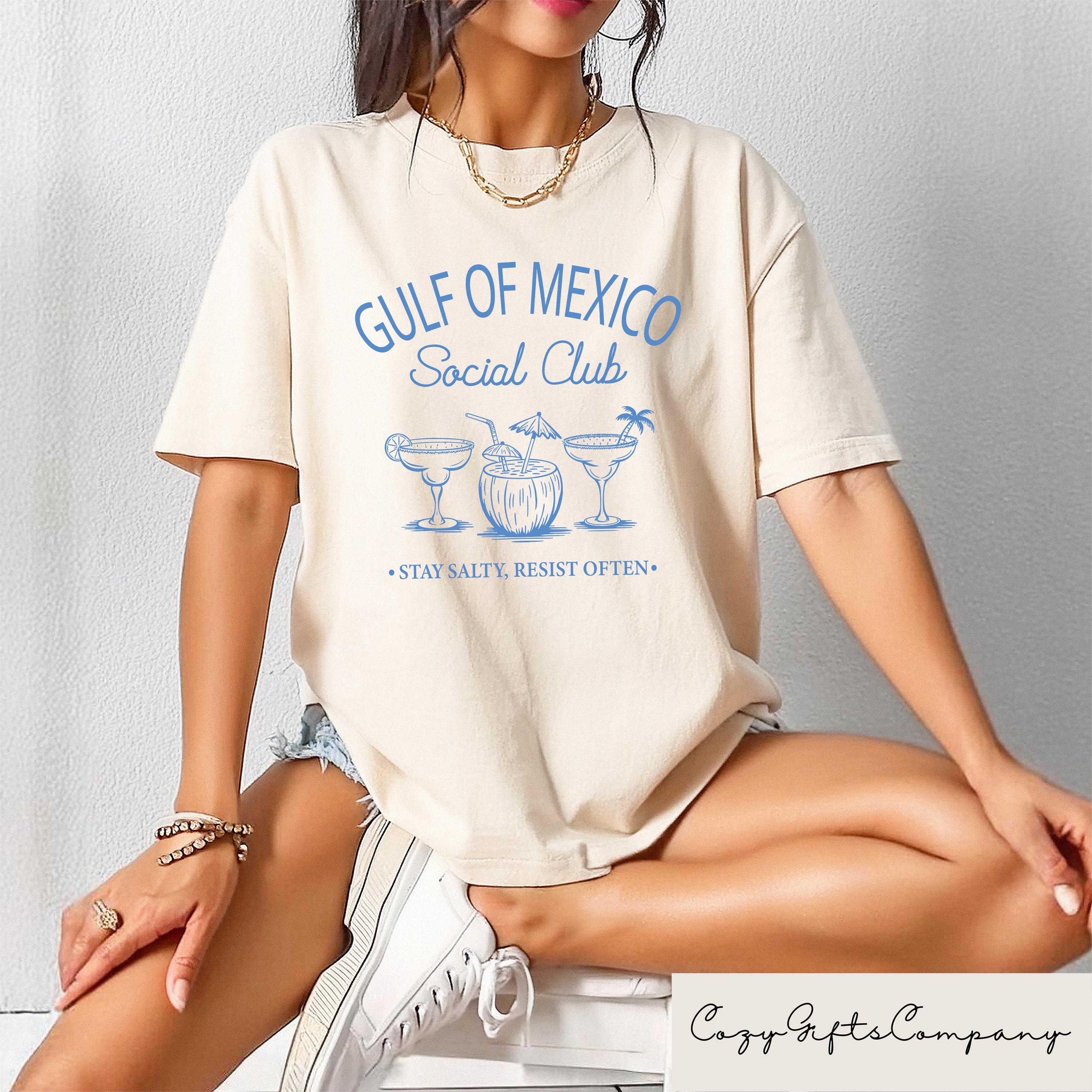 Retro Comfort Resist Shirt Gulf Of Mexico Social Club T shirt Anti Trump Sweatshirt Progressive Liberal Gift Political Crewneck Sweatshirt – Cozy Vibes · Perfect For Daily Wear