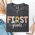 First Grade Teacher Shirt Teacher Tee 1st Grade T Shirt Back To School Doodle Whimsical School ABC39s Teacher Gift Graphic Tee – Feel-Good Design · Perfect For Daily Wear