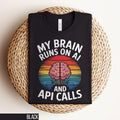 AI Shirt Nerdy Gifts Unhinged Shirts Retro Shirt Meme Shirt Prompt Engineer Shirt Geek Shirts Gift for Him Vintage Sunset Shirt Graphic Tee – Premium Graphic · Great Gift For Fans