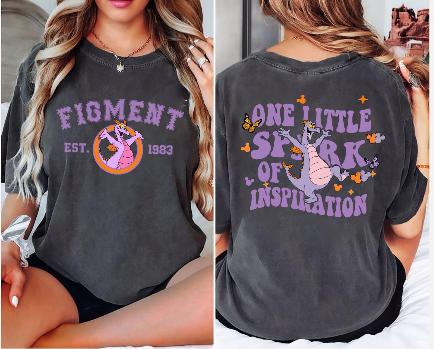 Disney Figment Shirt One Little Spark Tee Purple Dragon Shirt EPCOT 1983 Shirt Magic Kingdom Tee Disney World Trip Shirt Disneyland Gift Tee Graphic Tee – Cozy Vibes · Must-Have Style
