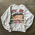 Vintage 90s Betty Boop Spellout Big Logo Printed Sweatshirt Pullover Baggie Crewneck Sweater Vintage Betty Boop Colour Gray Size NA Sweatshirt – Bold Style · Must-Have Style