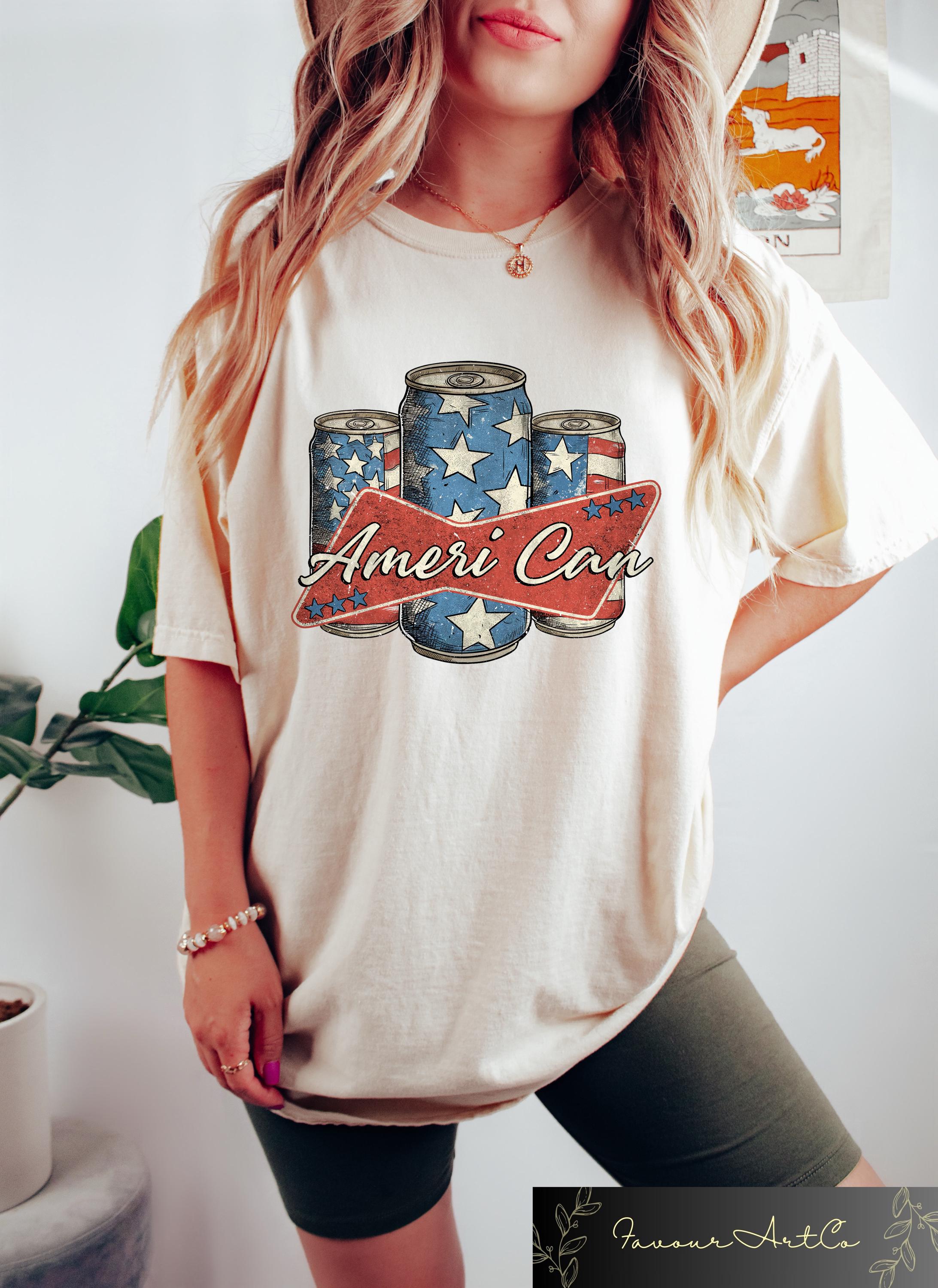 Retro Comfort Ameri Can T shirt 4th Of July Shirt American Flag Sweatshirt Independence Day Gift Patriotic Mom Gift Funny USA Flag Tee Sweatshirt – Easygoing Wear · Trending Graphic Apparel