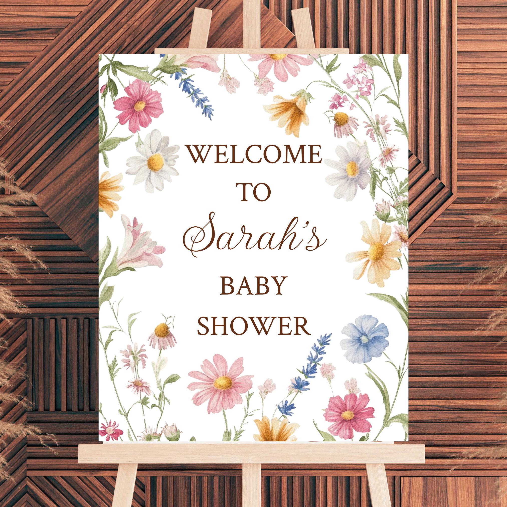 Wildflower Baby Shower Welcome Sign Boho Floral Baby Shower Signs Wildflower Welcome Poster Floral Welcome Sign Baby in Bloom Sign BBL4 Graphic Tee – Feel-Good Design · Great Gift For Fans