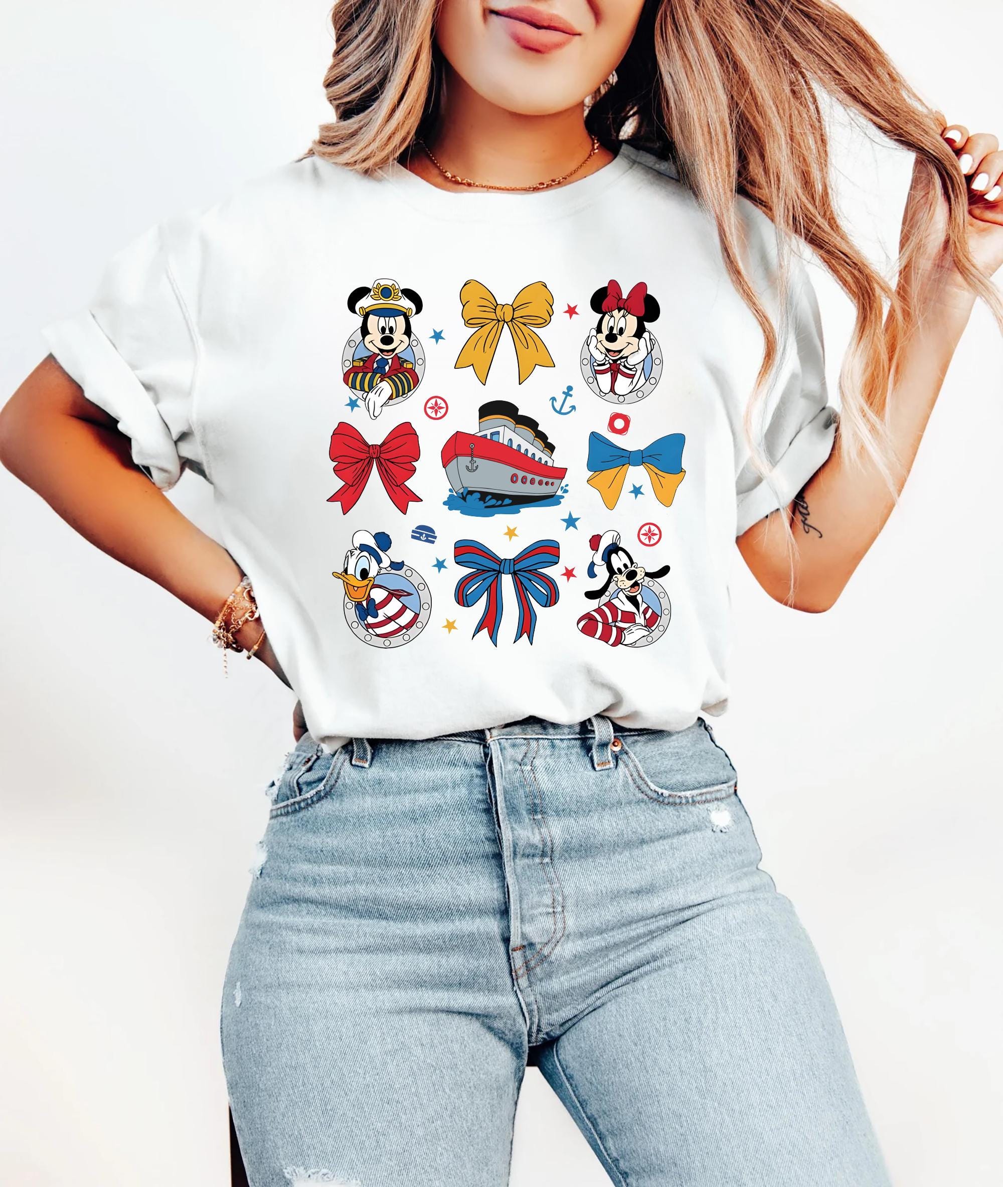 Coquette bows Disney Cruise Line T Shirt Mickey friends Girly Aesthetics Cruise Tee Girls trip shirt Mickey Minnie locket Cruise shirt Graphic Tee – Feel-Good Design · High-Quality Print