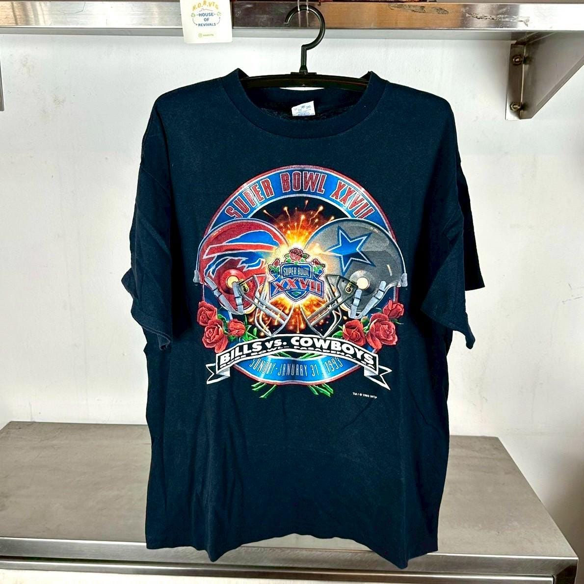 Vintage 1993 Super Bowl Buffalo Bills VS Dallas Cowboys XL T shirt NFL Tshirts Sports Tshirts Graphic Tee – Cozy Vibes · High-Quality Print