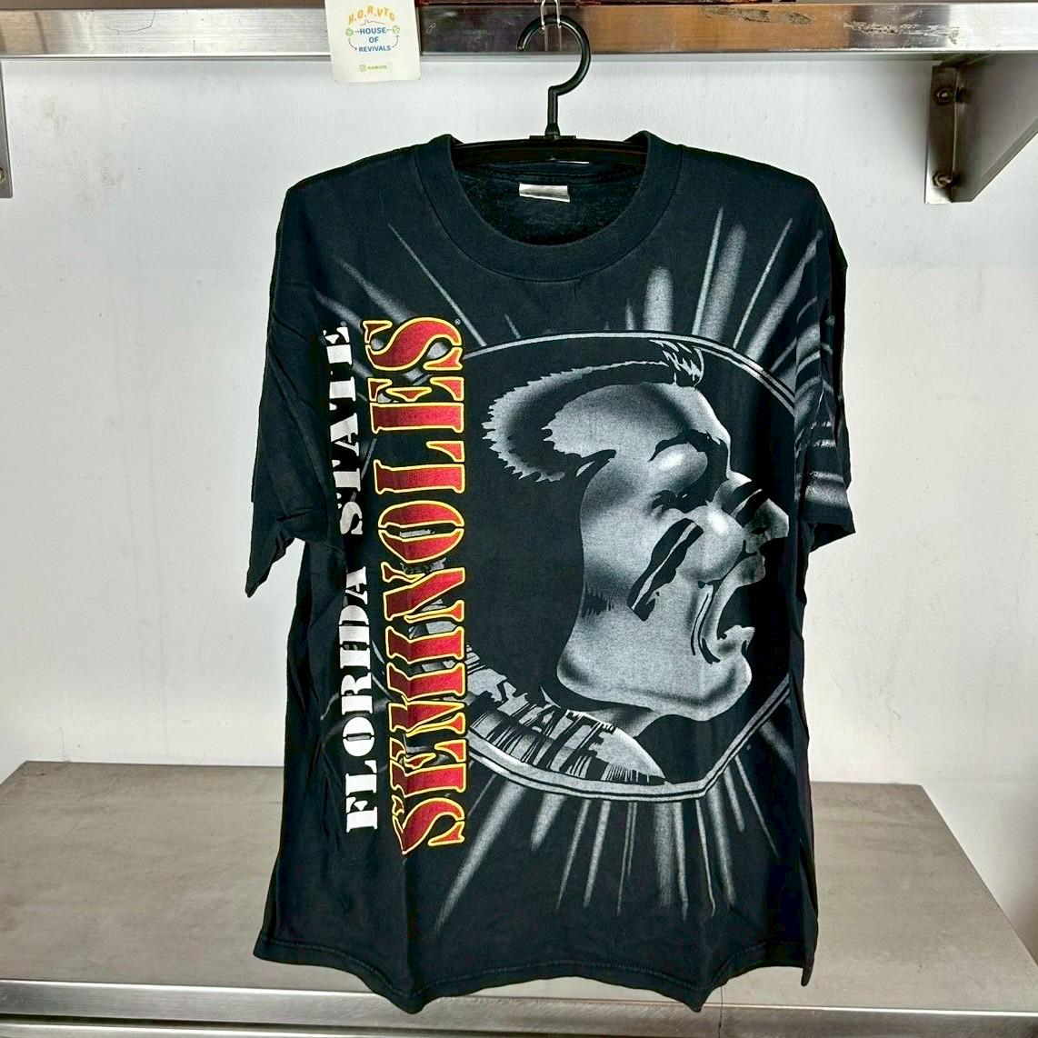 Vintage 90s FSU Seminoles All Over Print AOP NCaA xl T shirt Vintage NCAa shirt Vintage Sports shirt Vintage FSU Seminoles Tshirt Graphic Tee – Cozy Vibes · Top Pick For Any Outfit