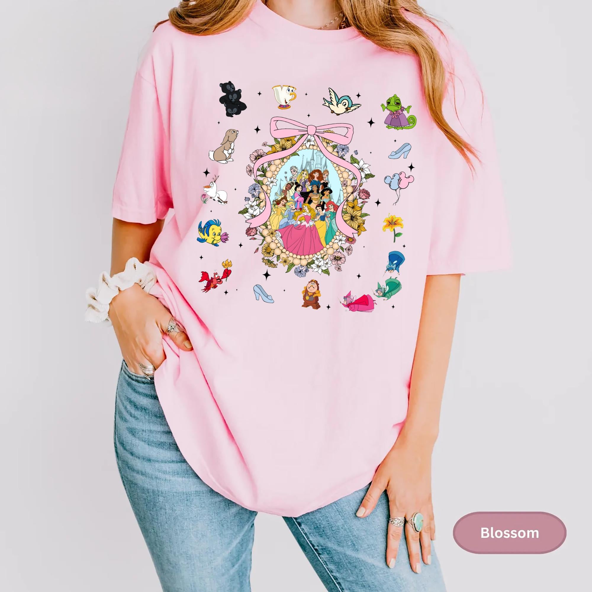 Disney Princess Shirt Coquette Disney Princess Tee Disney Girl Trip Tee Disney Group Shirt Personalized Disney Tee Graphic Tee – Premium Graphic · Perfect For Daily Wear