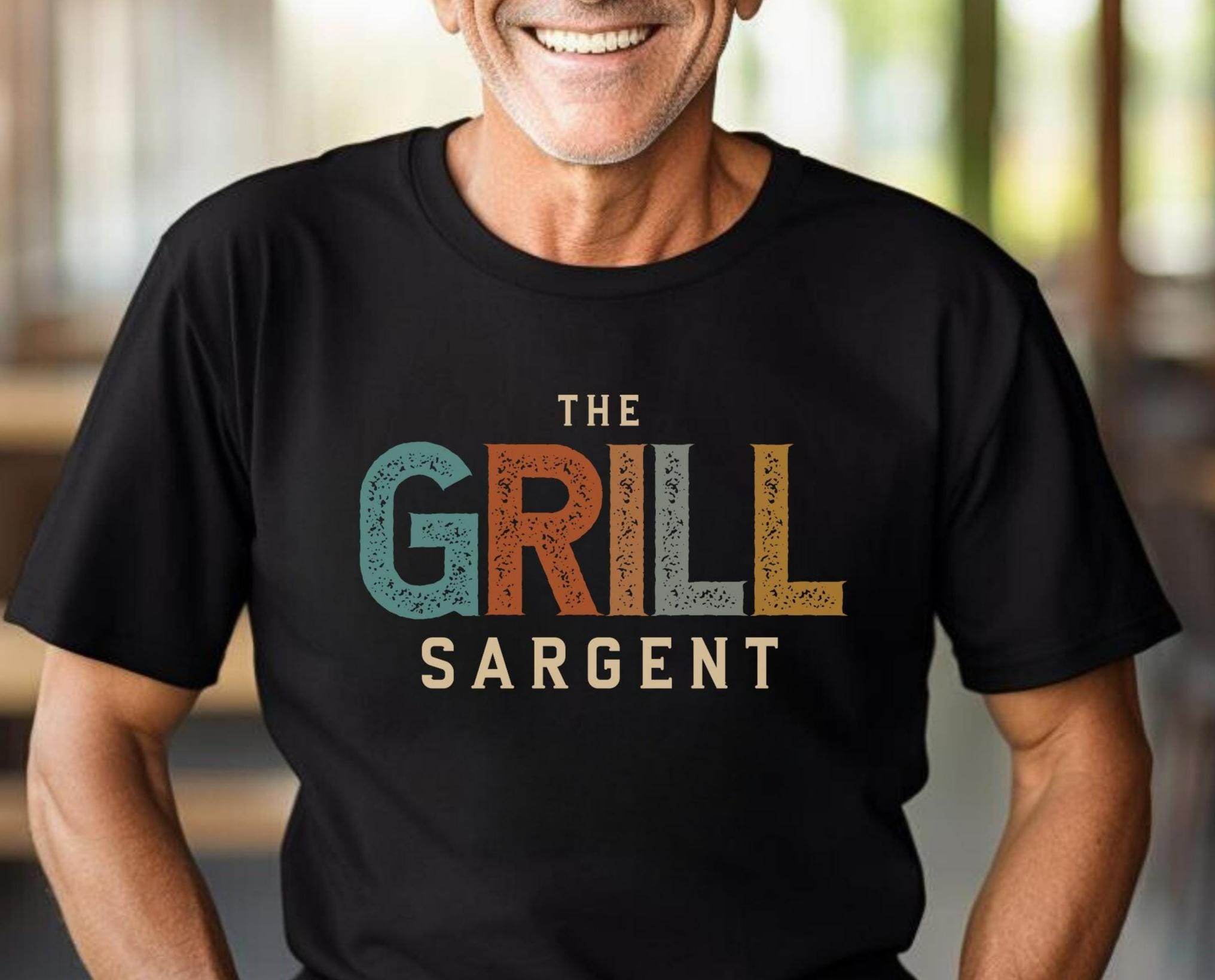 GRILL SARGENT Shirt Fathers Day Gift for Dad BBQ Dad Shirt for the Grill Master Step Dad Gift Funny Grill TShirt Gift Idea Graphic Tee – Aesthetic Look · Trending Graphic Apparel