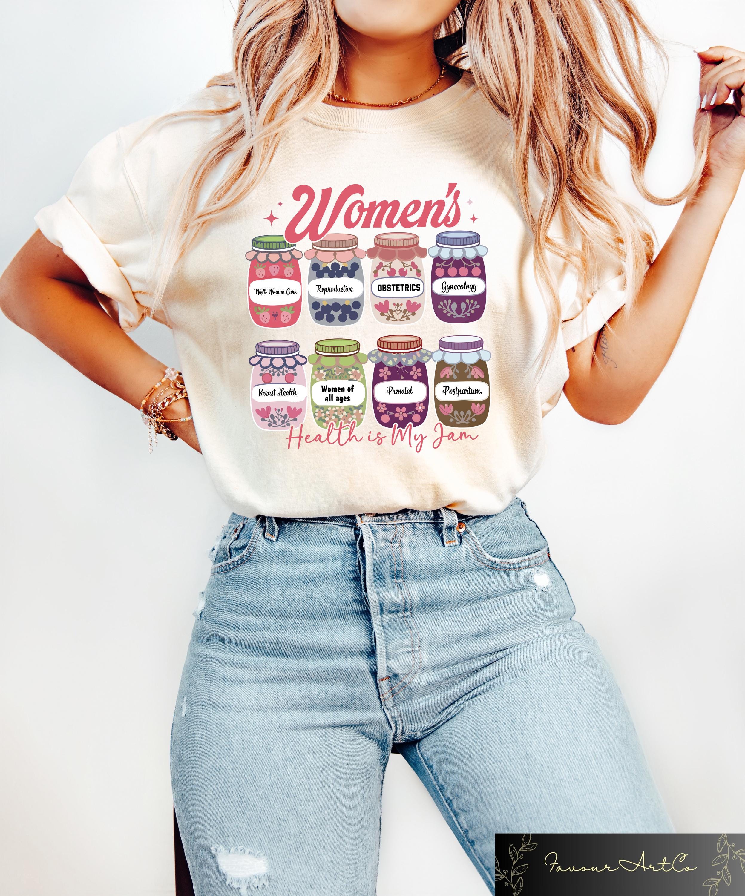 Women39s Health Is My Jam Shirt Nurse Practitioner T shirt OB Nurse Sweatshirt Trendy Neonatal Specialist Gift Medical Student Tee Sweatshirt – Bold Style · High-Quality Print