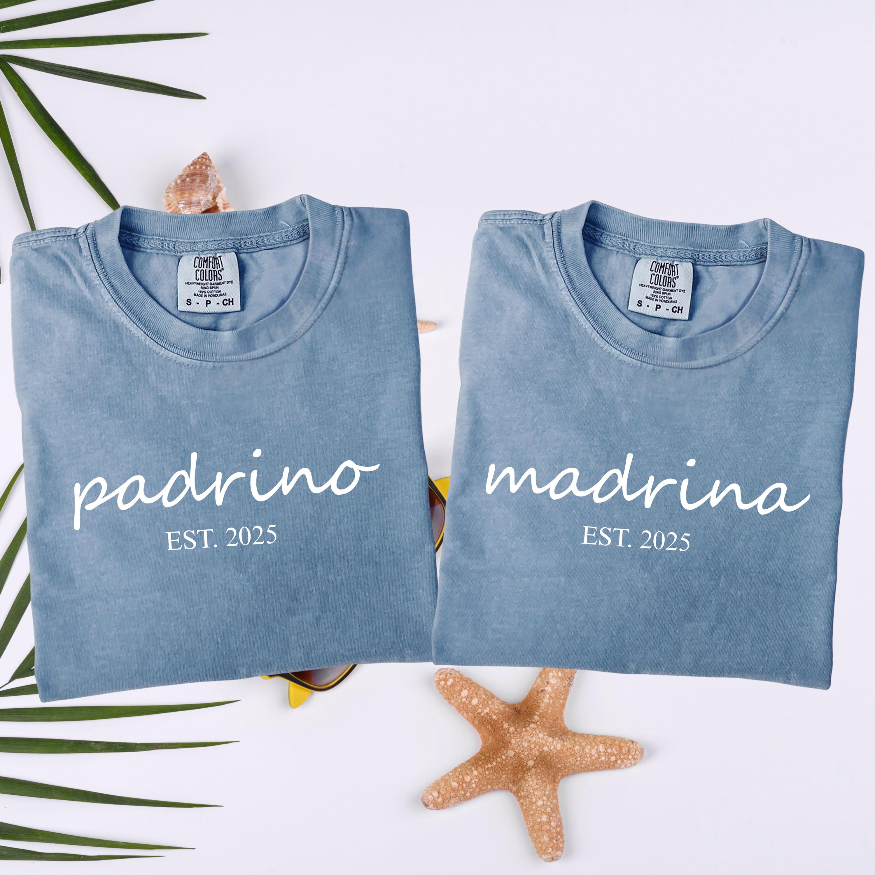 Custom Madrina Shirt Padrino Tees Custom Godparent Proposal Gift Godmama Shirt Godmom Goddad Godfather Shirt Mama Gift Graphic Tee – Soft Feel · High-Quality Print