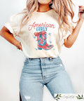 Retro Comfort 4th of July T shirt American Girly Cowgirl Shirt Independence Day Gift July 4th Western Apparel Country Girl Freedom Tee Graphic Tee – Bold Style · Top Pick For Any Outfit