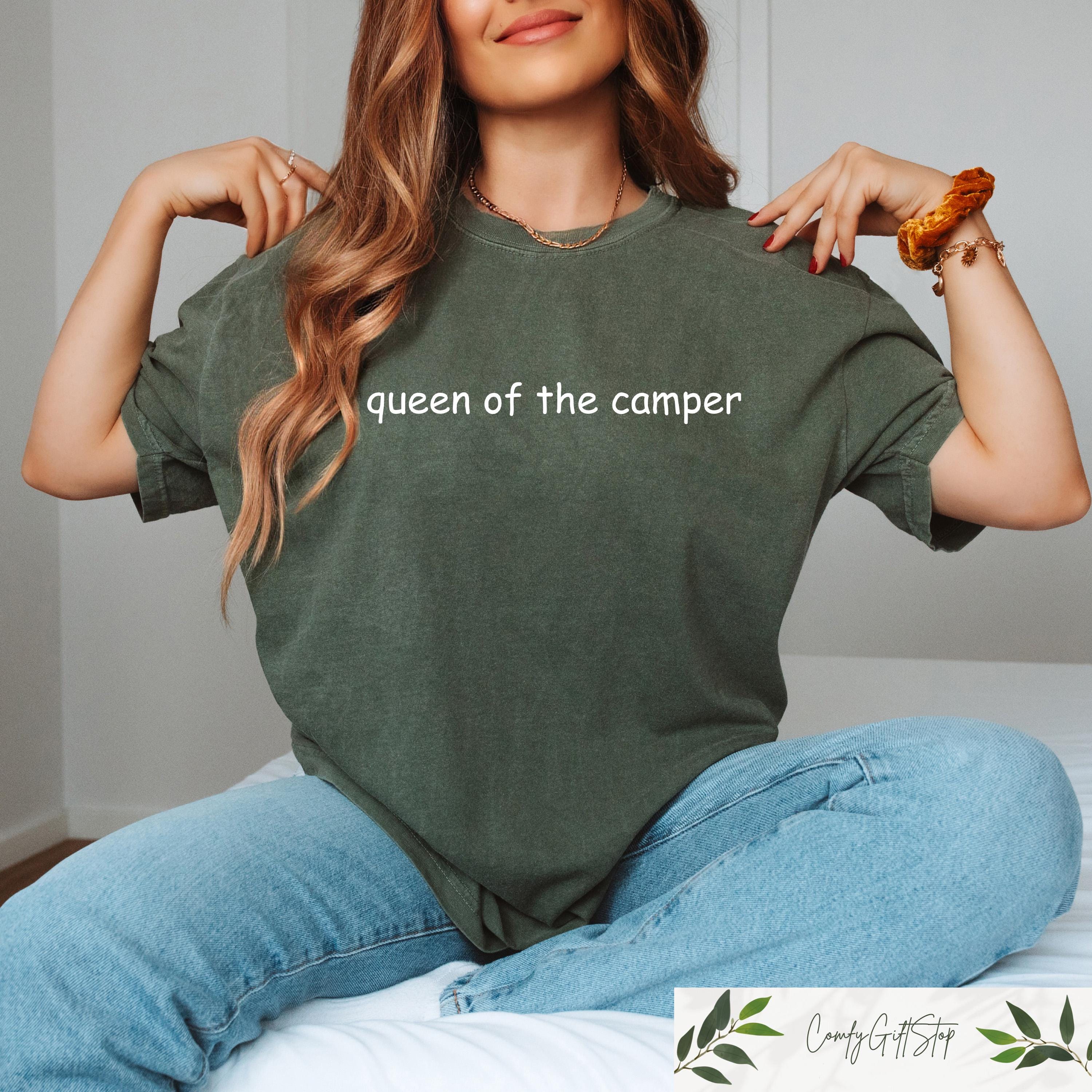 Retro Comfort Camping T shirt Queen Of The Camper Shirt Camping RV Sweatshirt Women39s Camp Gift Family Camping Tee Van Camper Shirt Sweatshirt – Premium Graphic · Must-Have Style