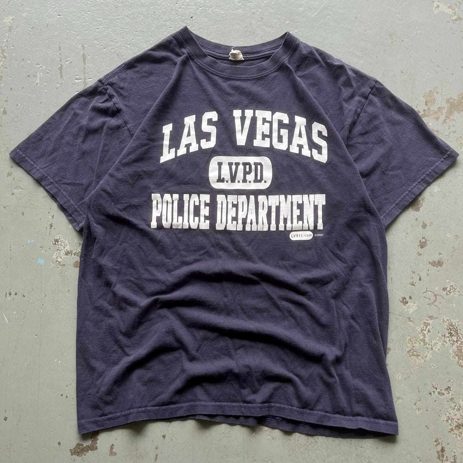 Vintage Y2K Las Vegas Police Department LVPD Cop Navy Shirt Graphic Tee – Cozy Vibes · High-Quality Print