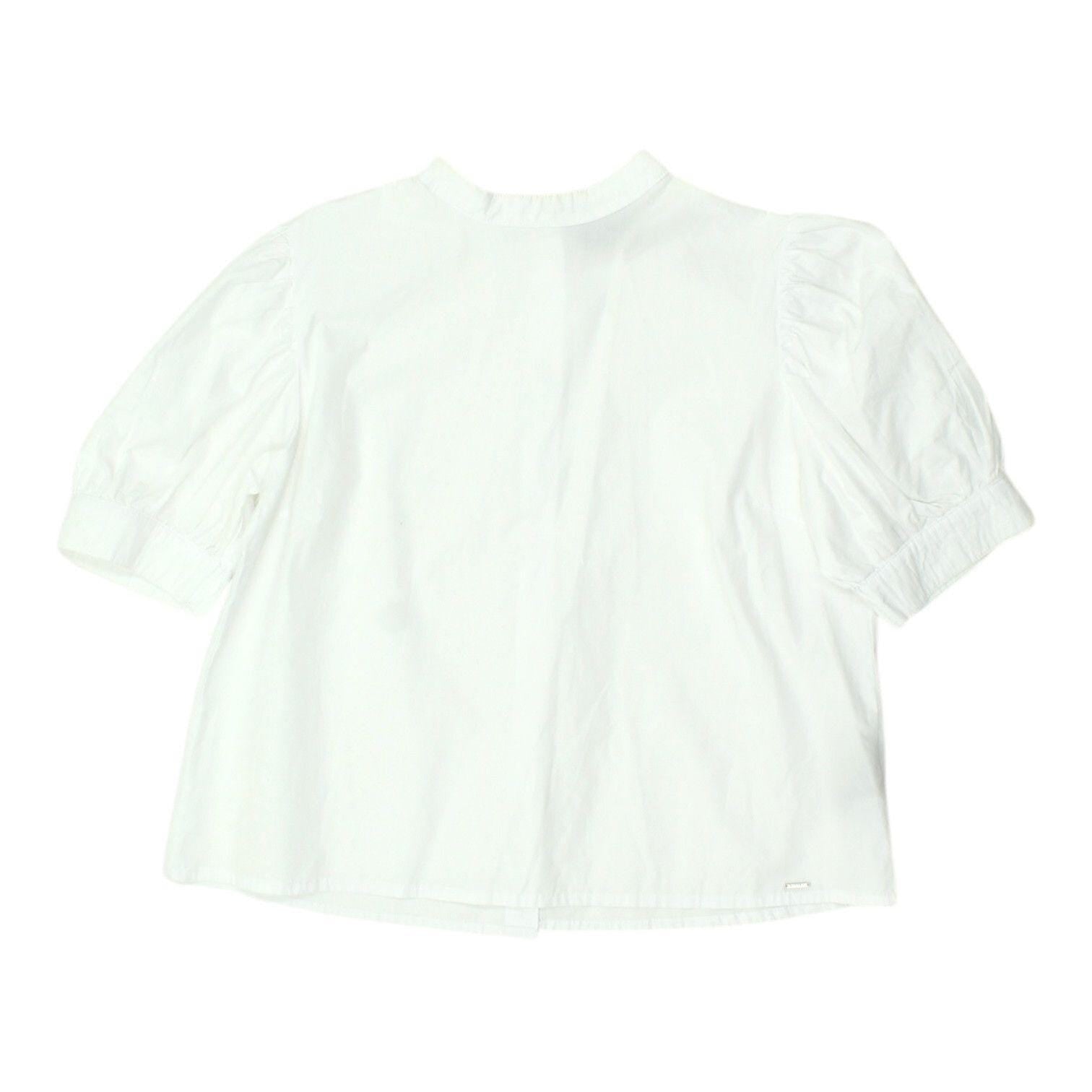 Diesel Puff Sleeve Top Vintage Womens White Designer Short Sleeve Blouse Graphic Tee – Aesthetic Look · High-Quality Print