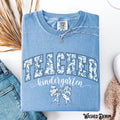 Kindergarten Teacher Shirt Teacher Tee Kindergarten T Shirt Back to School Varsity Coquette Chinoiserie Teacher Gift Graphic Tee – Easygoing Wear · Must-Have Style