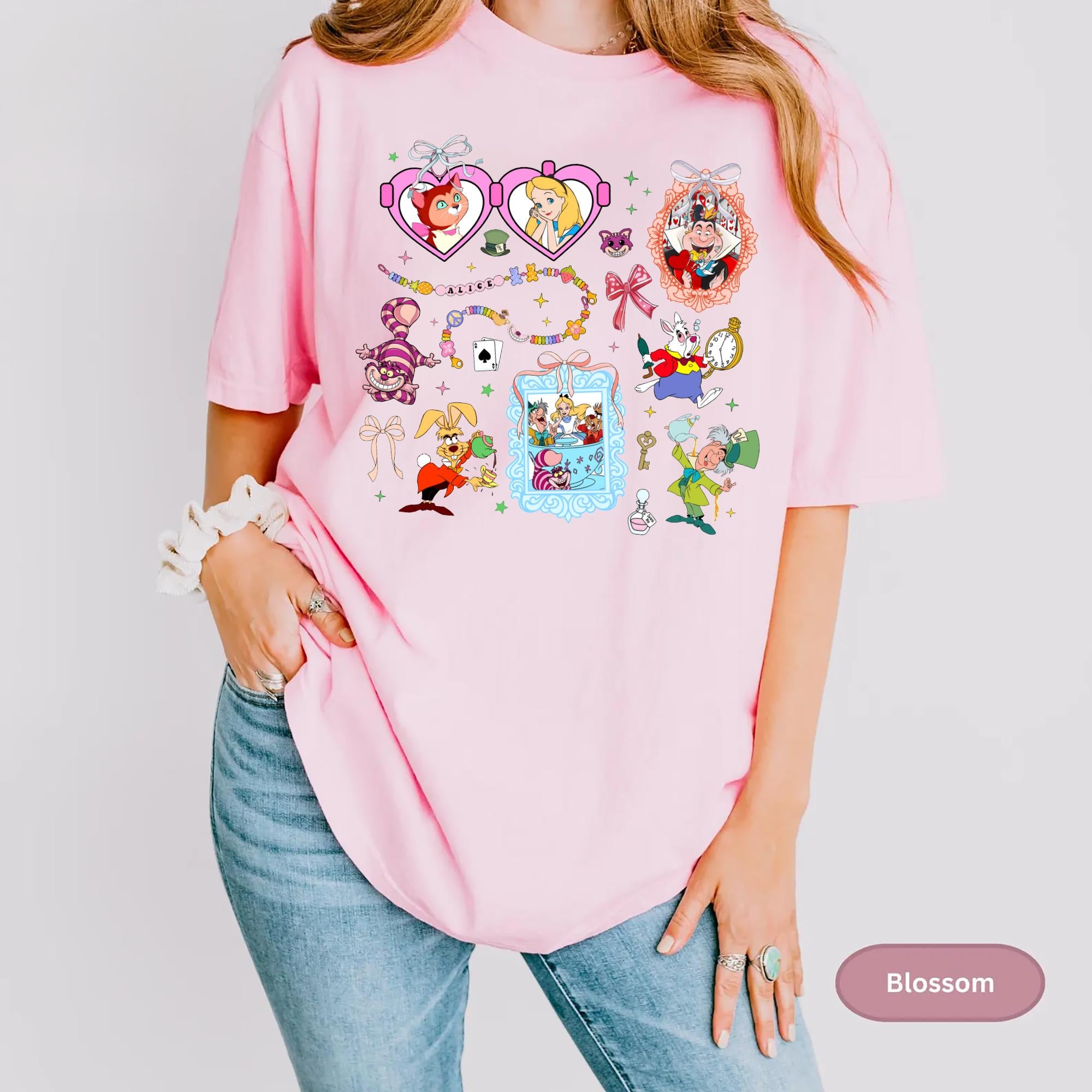 Coquette Bows Alice in Wonderland Shirt We39re All Mad Here Shirts Princess Alice Shirt Disney Princess Tee Disney World Shirt Graphic Tee – Everyday Comfort · Must-Have Style