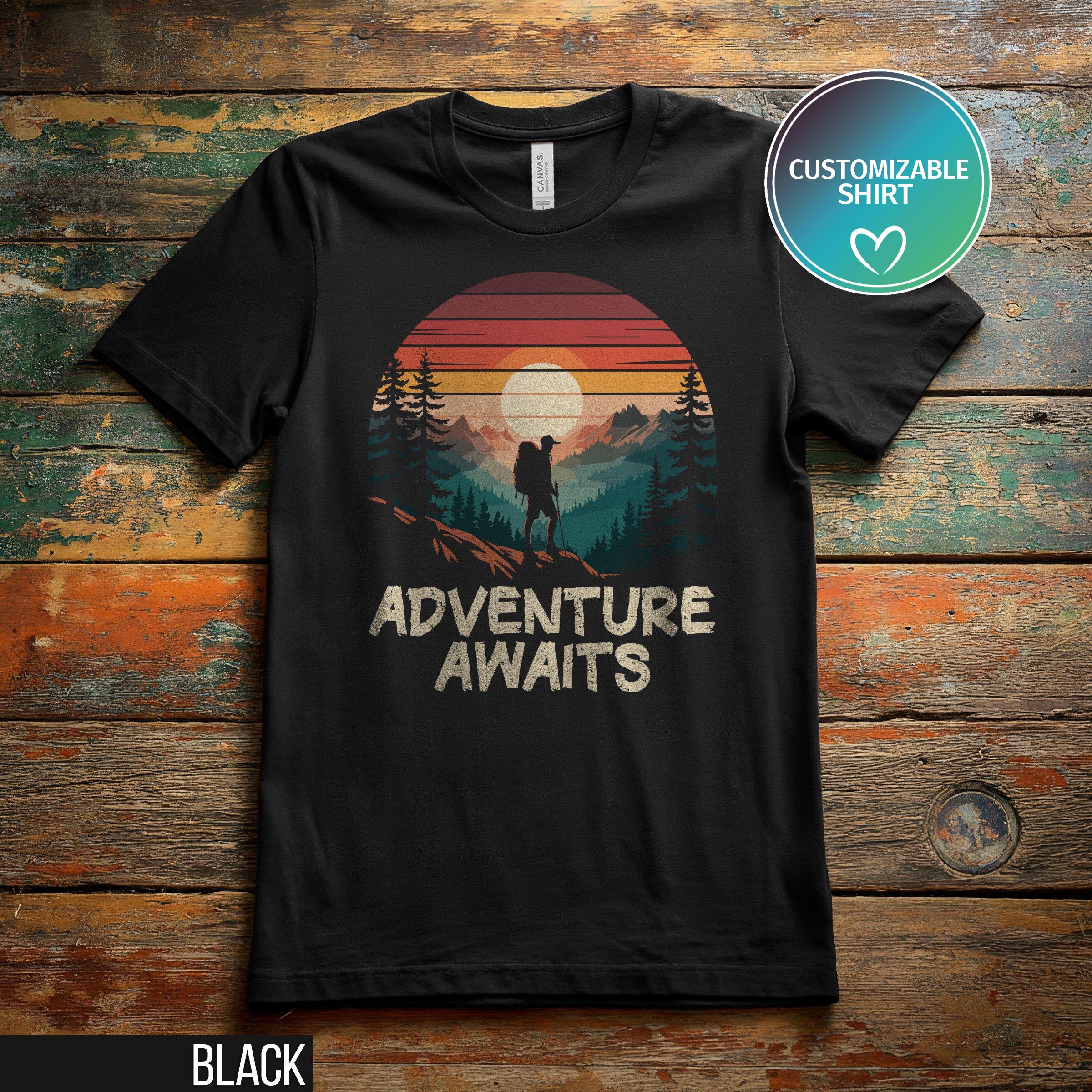 Custom Retro 90s Hiking Shirt National Park Shirt Adventure Shirt Mountain Tee Gift for Hiker Vintage Mountaineering Shirt Camping Tee Graphic Tee – Easygoing Wear · Top Pick For Any Outfit