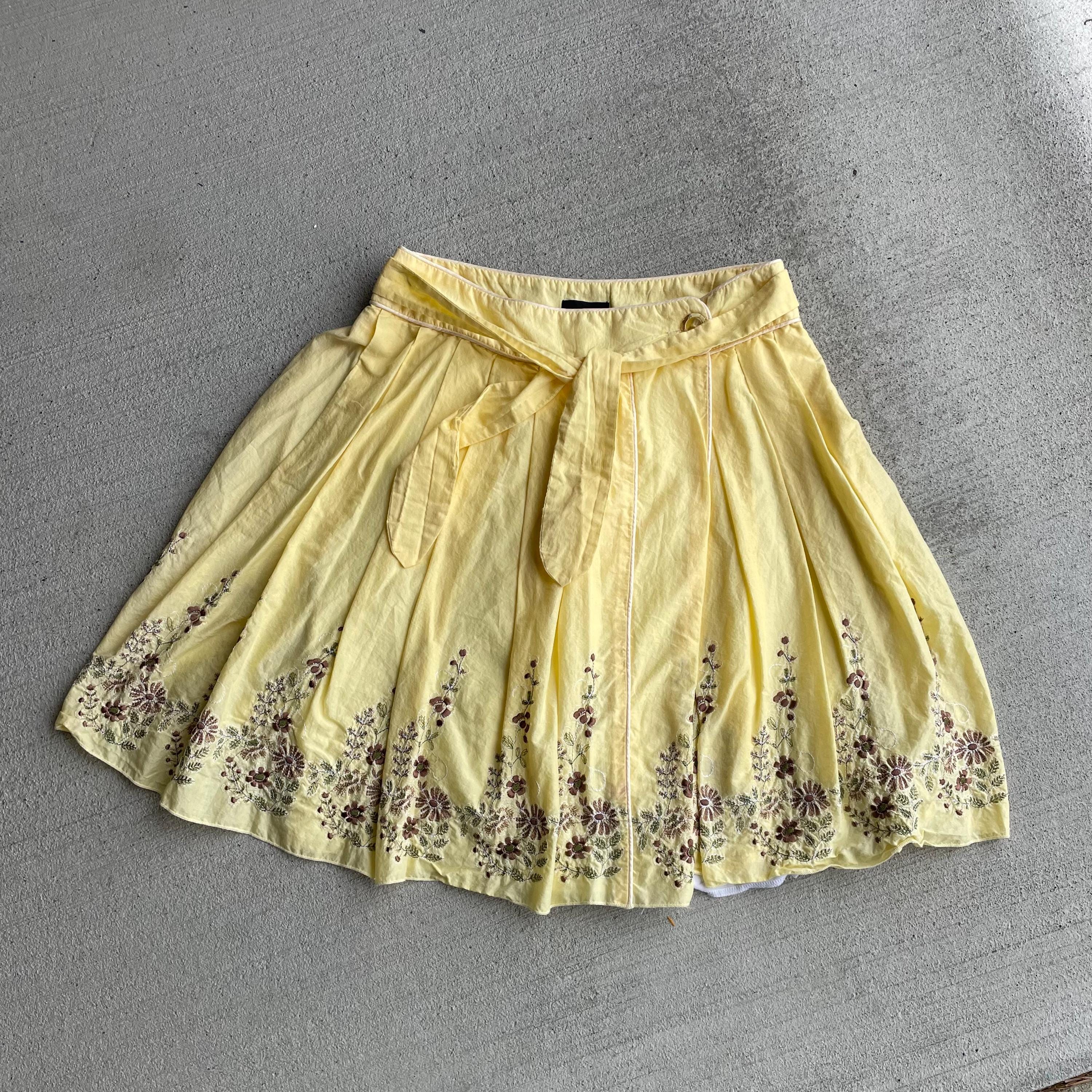 y2k vintage 2000s yellow embroidered floral cotton skirt boho fairy cottage Graphic Tee – Warm & Stylish · High-Quality Print