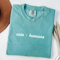 Cats gt Humans Shirt Funny Cat Lover Shirt Cat Moms Shirt Animal Lover Gift Cat Mom Gift Shirt for Cat Lovers Graphic Tee – Warm & Stylish · Perfect For Daily Wear