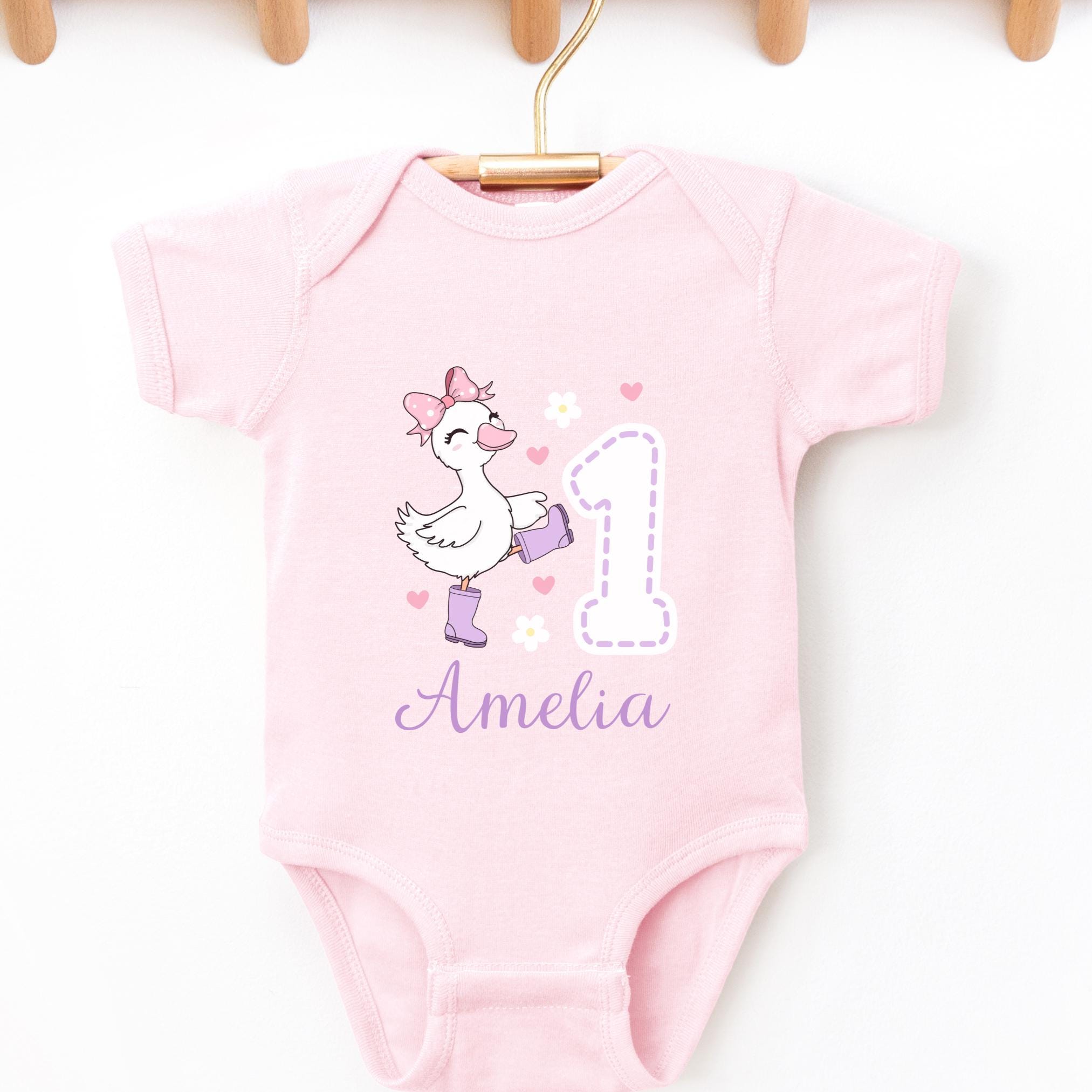 Custom Birthday Girl Shirt with Goose Birthday Party 1St Birthday Outfit Girl First Birthday Shirt Goose 1st Birthday Girl 1St Birthday Tee Graphic Tee – Soft Feel · Must-Have Style