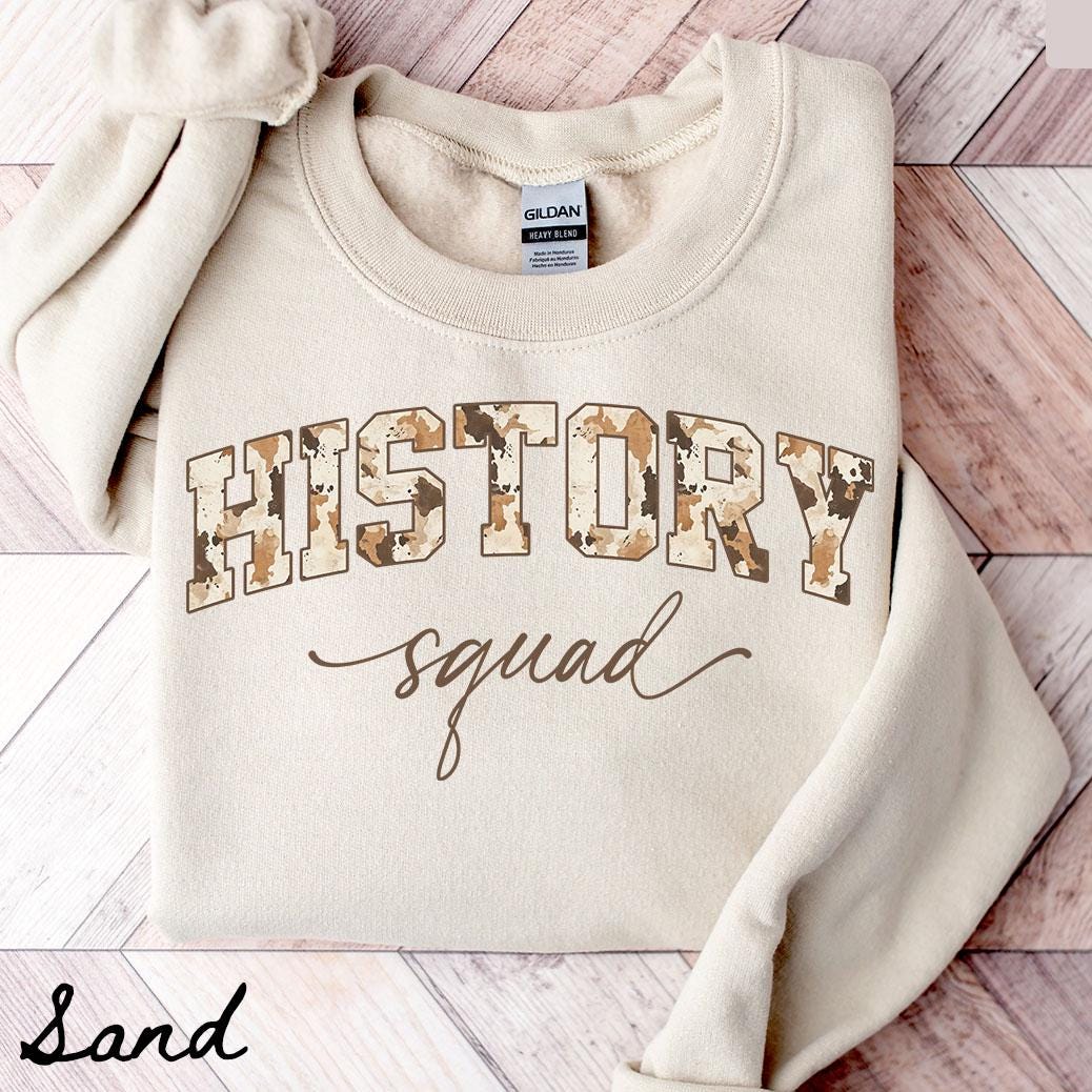 History Team Sweatshirt Teacher Sweatshirt History Crewneck Back to School Tee History Department Gifts Crew Squad Sweatshirt – Warm & Stylish · Great Gift For Fans