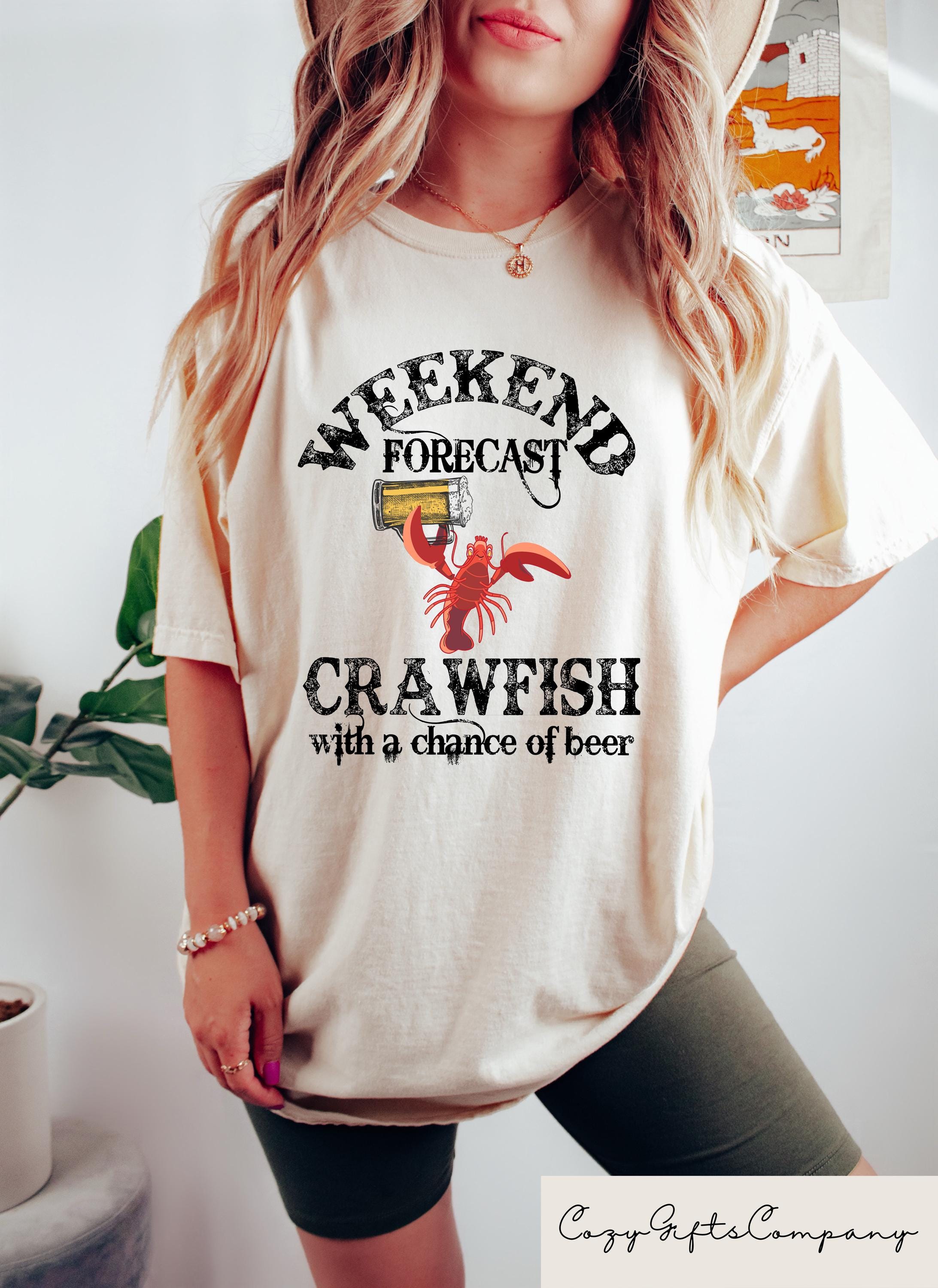 Retro Comfort Crawfish Tshirt Weekend Forecast Crawfish Season Shirt Aesthetic Women Sweatshirt Crawfish Lover Gift Funny Weekend Outfit Sweatshirt – Warm & Stylish · Perfect For Daily Wear