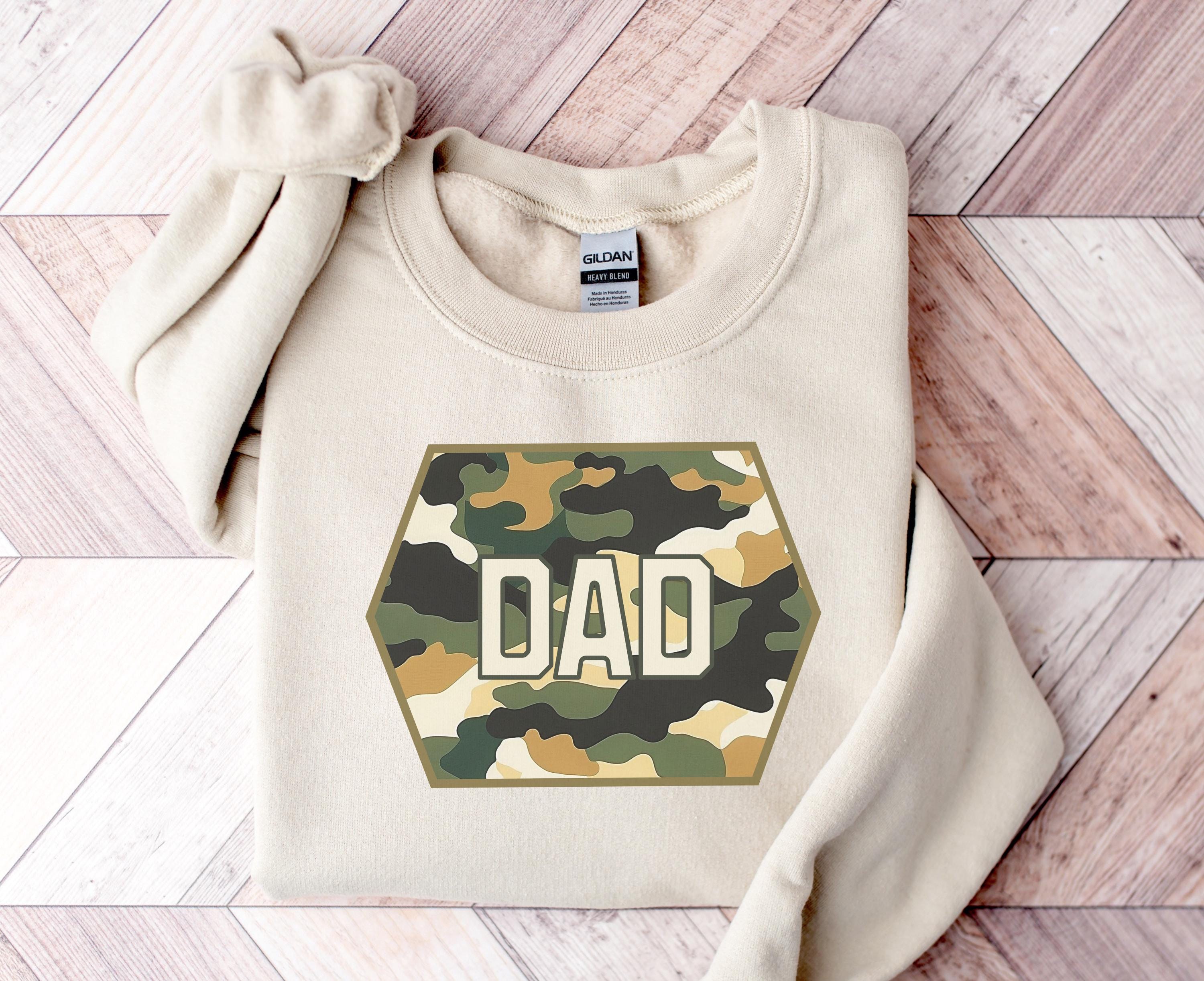 Camouflage DAD Sweatshirt Fathers Day Gift Christmas Gift For Dad Dad Hoodie Dad Birthday Gift Hunting Dad Crewneck Hoodie – Everyday Comfort · Must-Have Style