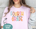 CUSTOM 4th Grade Teacher Shirt Personalized Tee with Teacher Name Back to School Teacher Gift Fourth Grade Squad Shirt Graphic Tee – Fan Favorite · Must-Have Style