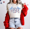 Coquette USA Shirt 4th of July Shirt Women Stars Stripes USA Flag Shirts Floral Patriotic Shirt Red White Blue Graphic Tee – Bold Style · Trending Graphic Apparel