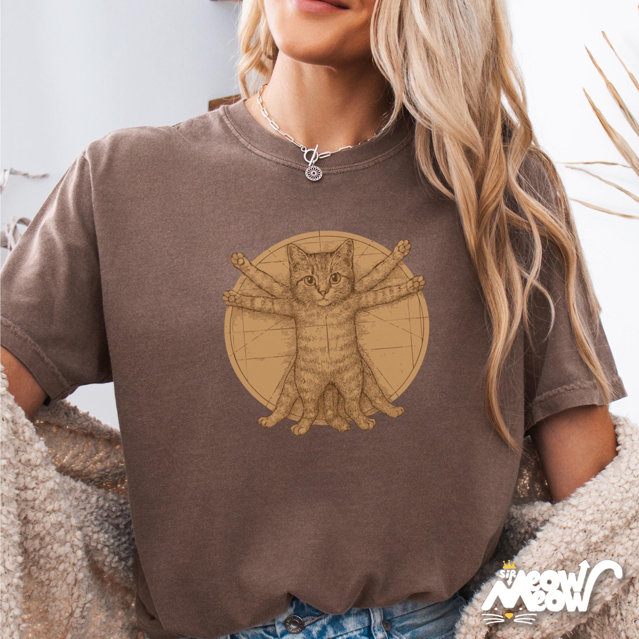 Vitruvian Cat Shirt Funny Da Vinci Cat Tee Vintage Anatomical Art Parody T Shirt Renaissance Cat Lover Gift Graphic Tee – Everyday Comfort · Trending Graphic Apparel