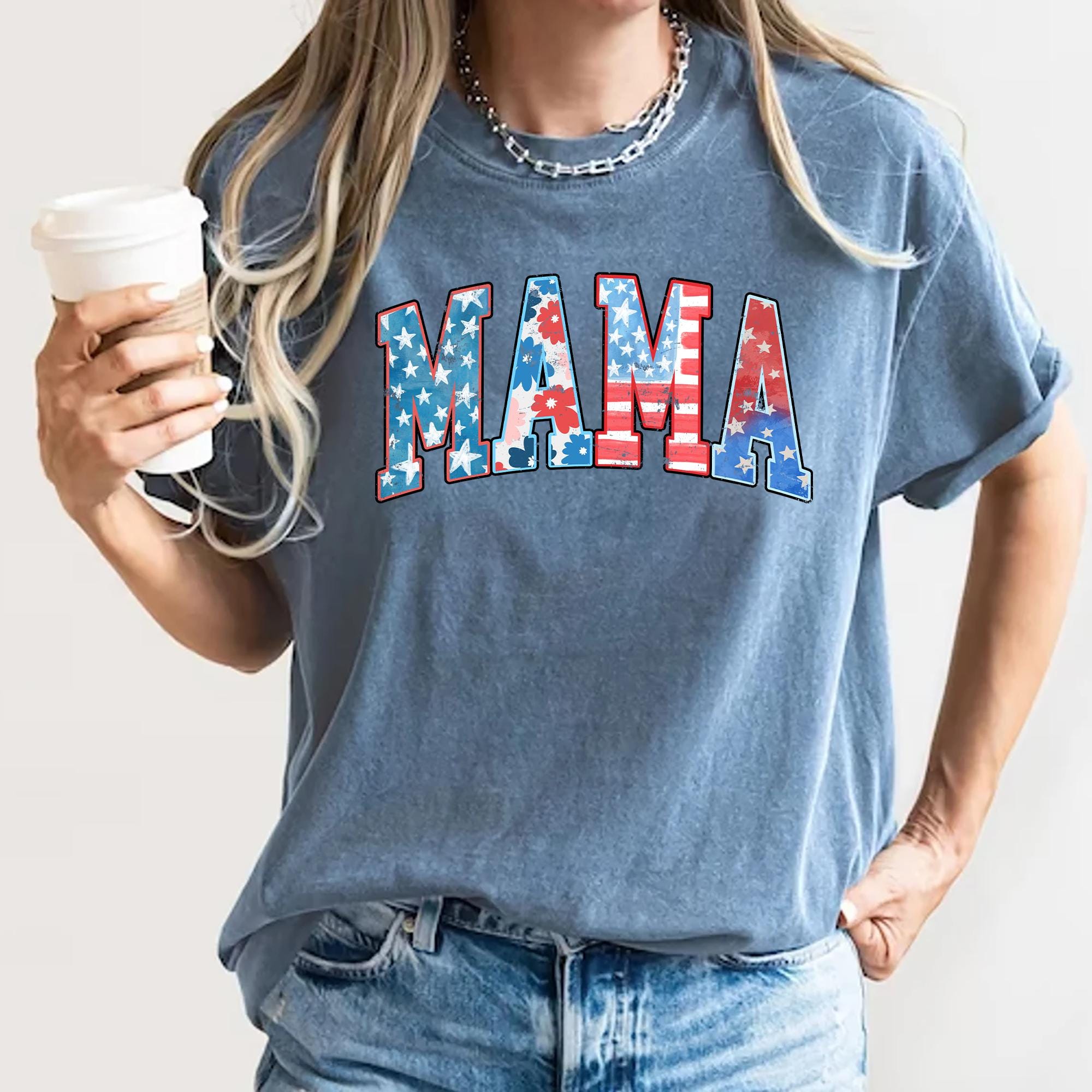 American Mama Shirt Retro Patriotic Mama Shirt 4th of July USA Flag Tee Vintage America Mom Tee Independence Day Gift for Her Graphic Tee – Feel-Good Design · Top Pick For Any Outfit