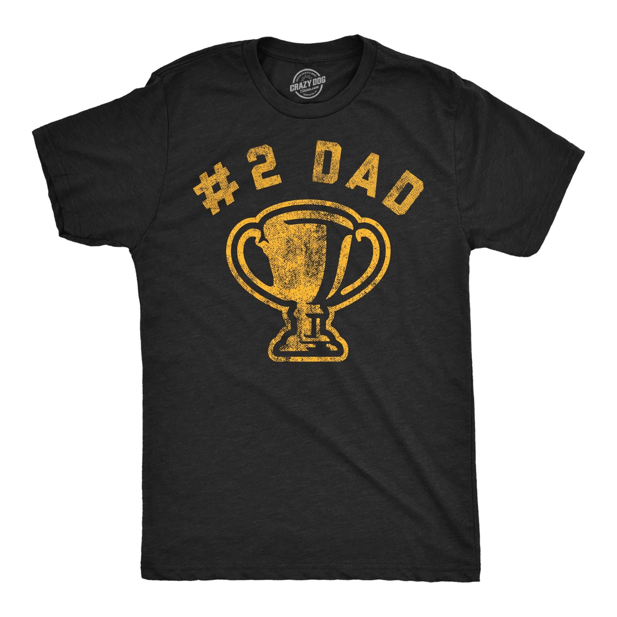 Number 2 Dad Trophy Worlds Okayest Dad Shirt New Dad Shirt Funny Shirt Dad Average Dad Mens Shirts Funny Funny Gifts For Dad Graphic Tee – Bold Style · Trending Graphic Apparel