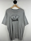 Vintage 90s NFL Philadelphia Eagles Distressed Grey Tee Size XL Graphic Tee – Aesthetic Look · High-Quality Print