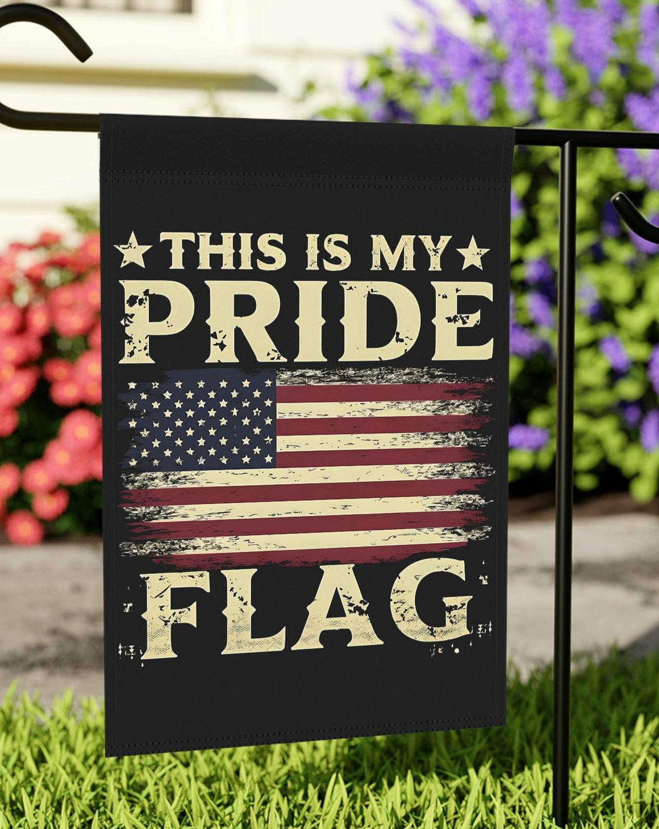 Garden Flag USA American Flag Pride Banner Patriotic Yard Art Fourth of July Sign Red White and Blue Home Decoration Housewarming Gift Graphic Tee – Everyday Comfort · Perfect For Daily Wear