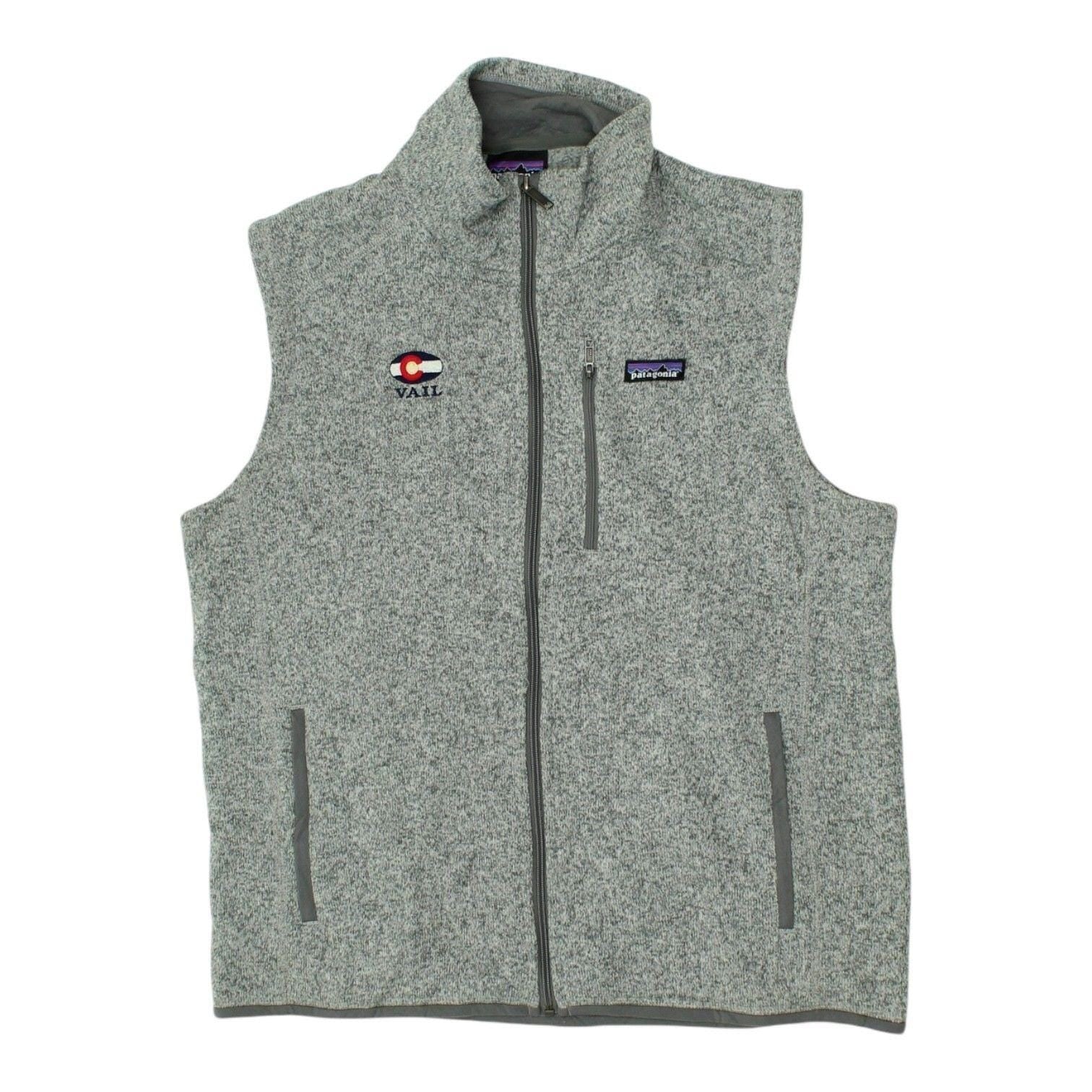 Patagonia Mens Grey Gilet Vintage Designer Full Zip Knit Bodywarmer Outdoors Graphic Tee – Warm & Stylish · High-Quality Print