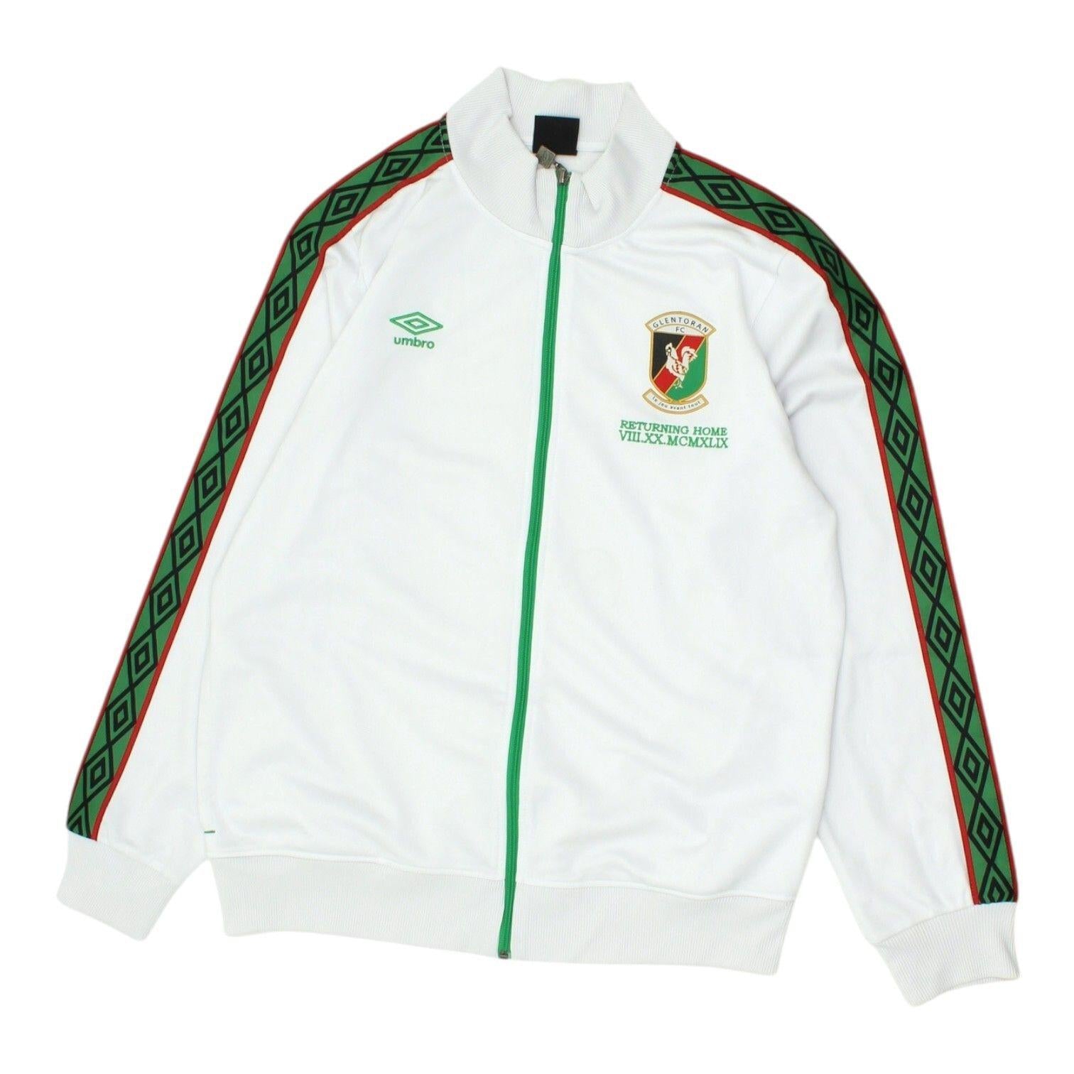 Glentoran FC Track Jacket Irish Football Mens White Umbro Full Zip Sportswear Graphic Tee – Fan Favorite · Top Pick For Any Outfit