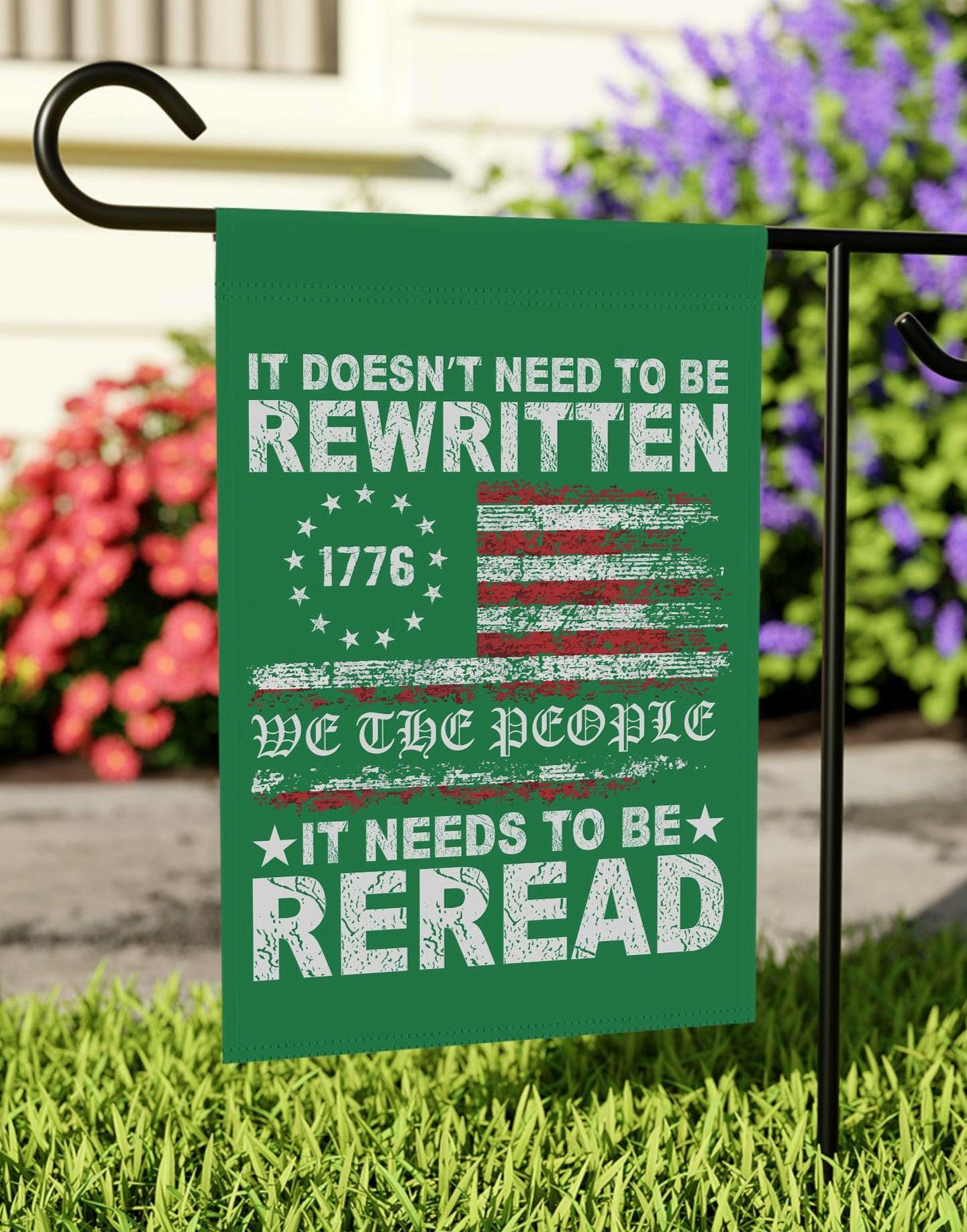 Garden Flag Patriotic USA Constitution Garden Banner American Flag Home Decor Independence Day Yard Art Memorial Day Outdoor Decoration Graphic Tee – Everyday Comfort · Perfect For Daily Wear