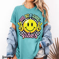 100 Days of School Teacher Shirt 100th Day of School Vibes Tee Celebrate Happy Face Retro T Shirt Checkered Trendy Gift for Teacher Graphic Tee – Bold Style · Top Pick For Any Outfit