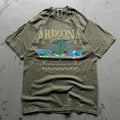 Vintage 90s Moss Green Arizona Aztec Cactus Nature Shirt Graphic Tee – Easygoing Wear · Great Gift For Fans