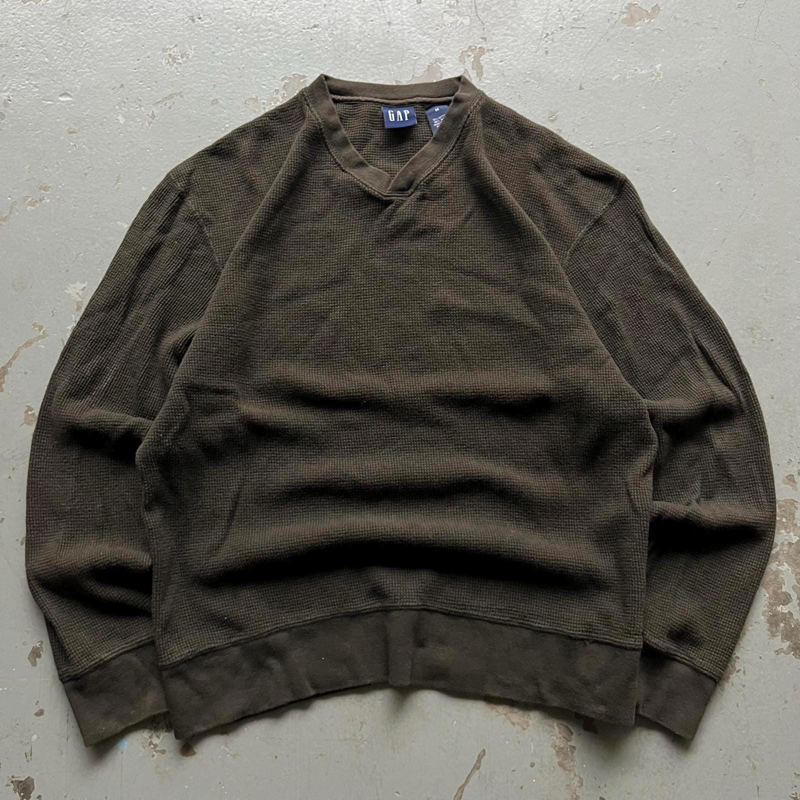 Vintage Y2K GAP Chocolate Brown Grunge Skater Thermal Shirt Graphic Tee – Fan Favorite · High-Quality Print