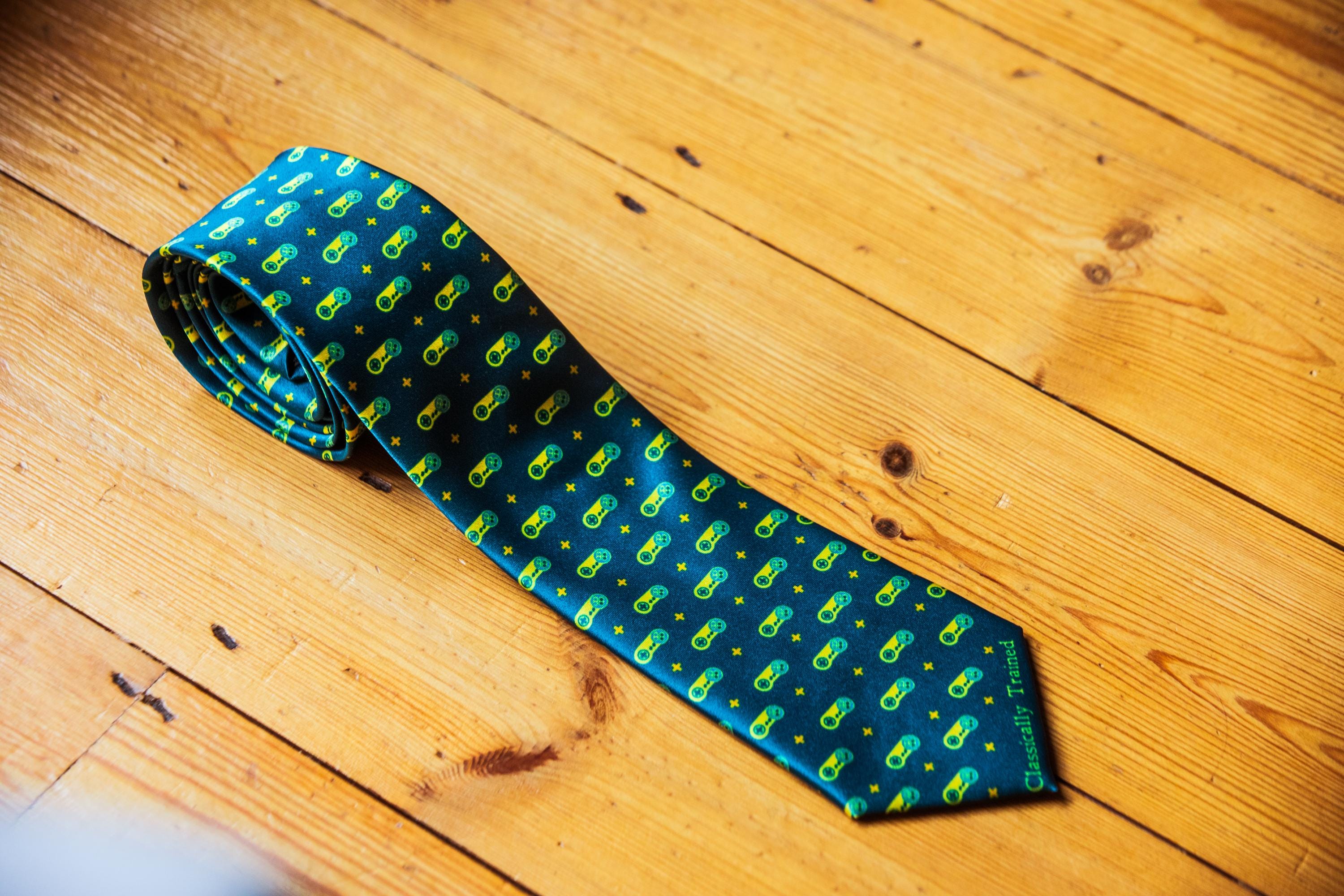 Gifts For Gamers Fathers Day Gift Classically Trained Necktie For Work Gift For Dad Gaming Gifts Funny Neckties Video Game Controller Graphic Tee – Easygoing Wear · Must-Have Style