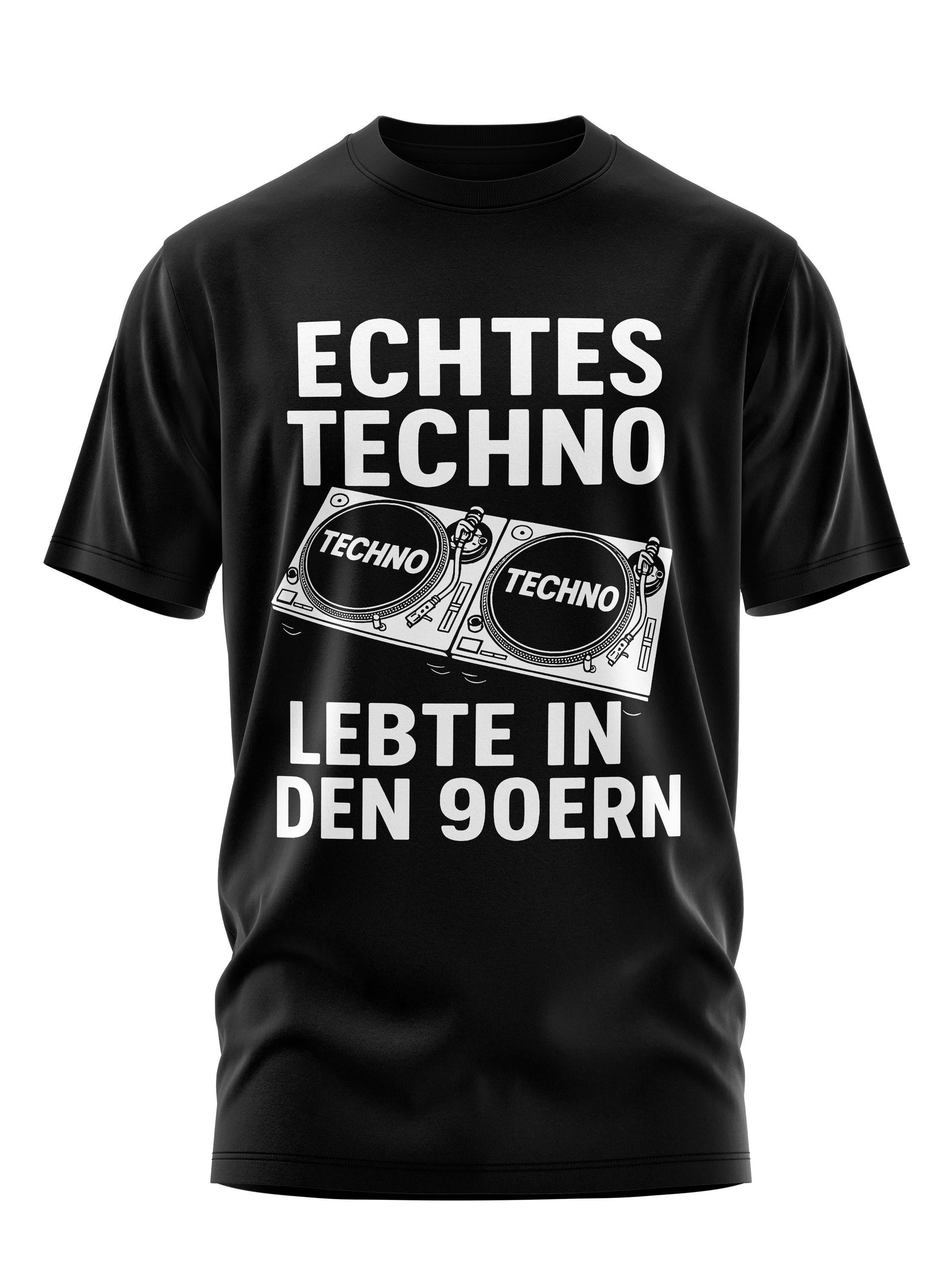 Echtes Techno lebte in den 90ern T Shirt Real Techno lived in the 9039s Rave DJ Graphic Tee – Fan Favorite · Great Gift For Fans
