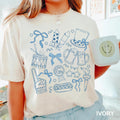 4th Of July Doodle Tee Patriotic Red White and Blue Shirt USA Independence Day Shirt Summer BBQ Party T Shirt For Women Freedom USA Flag Tee Graphic Tee – Bold Style · Great Gift For Fans