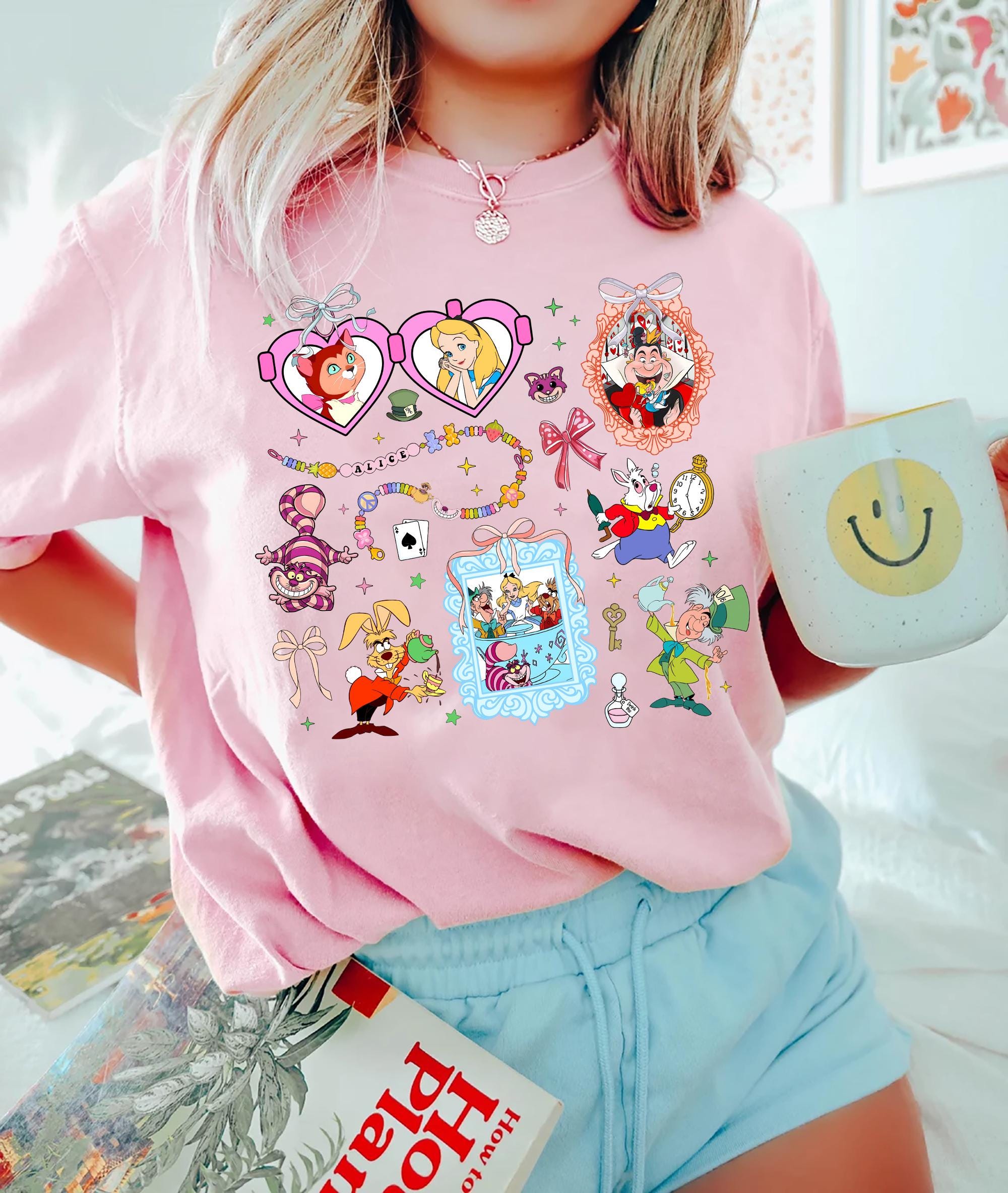 Coquette Alice in Wonderland Tea Party Shirt We39re All Mad Here Tee Princess Alice Disney Tee Disney World Shirt Mad Hatter Cheshire Cat Tee Graphic Tee – Feel-Good Design · Great Gift For Fans