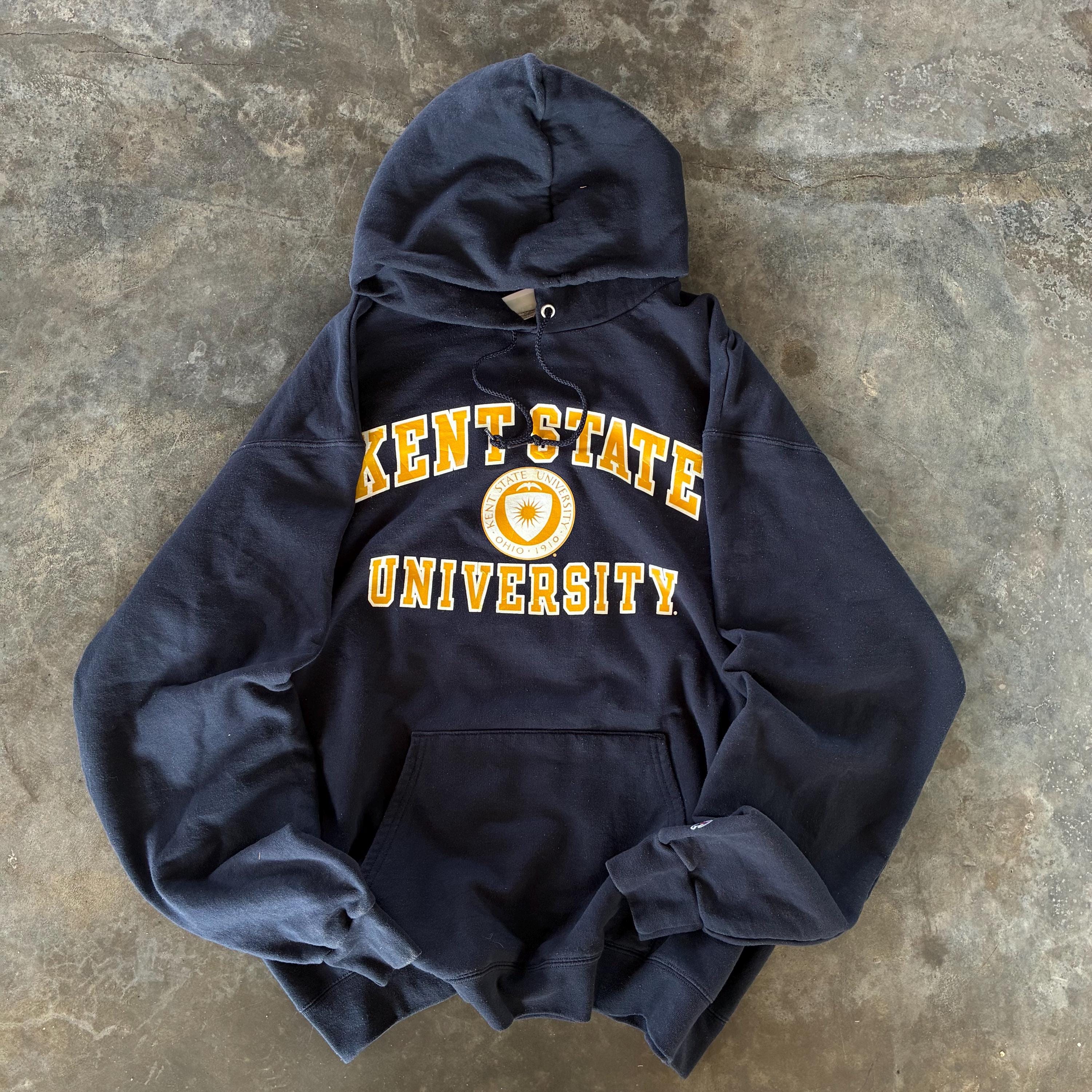 Vintage Y2K Champion Tag Kent State University Spellout BigLogo Printed Sweatshirt Crewneck Sweater Hoodie University Colour Black Size X L Hoodie – Warm & Stylish · Must-Have Style