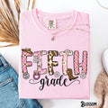 Fifth Grade Teacher Shirt Teach Tee 5th Grade T Shirt Back to School Western Cowgirl Appreciation Gift for Teacher Graphic Tee – Warm & Stylish · Perfect For Daily Wear