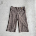 y2k vintage 0039s low rise brown plaid wide leg cropped capri pants office siren size small Graphic Tee – Warm & Stylish · Must-Have Style