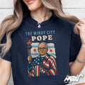 Windy City Pope Shirt Catholic Faith Chicago Tee USA Patriotic Priest Shirt Religious Christian Gift Graphic Tee – Feel-Good Design · Great Gift For Fans